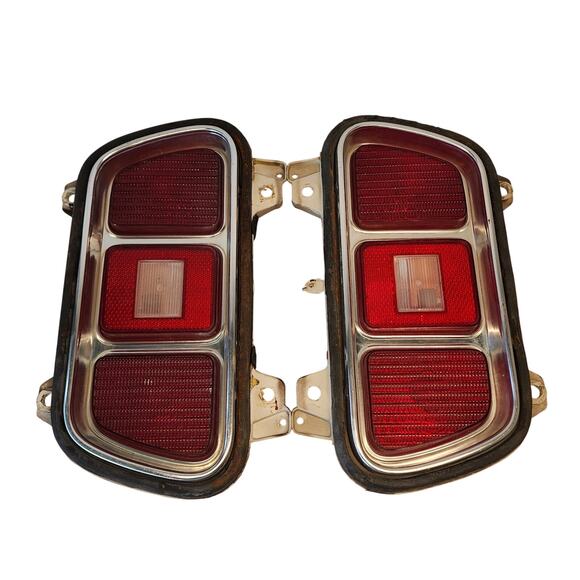 1971 1972 1973Ford Mustang Mach 1 Fastback Original Tail Lights Pair OEM